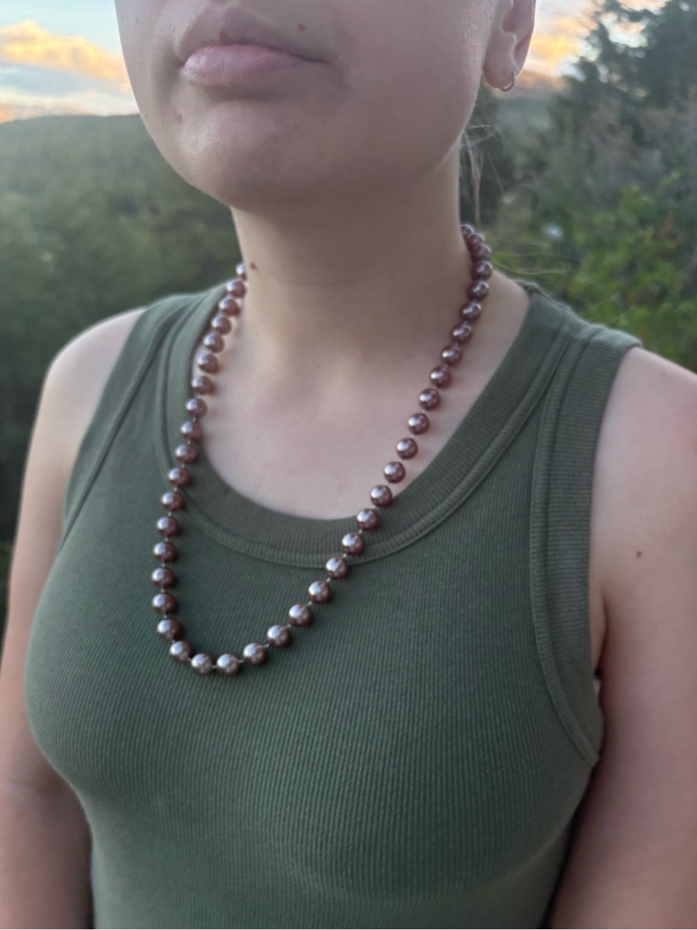 Ladies Faux Pearl Necklace Vintage